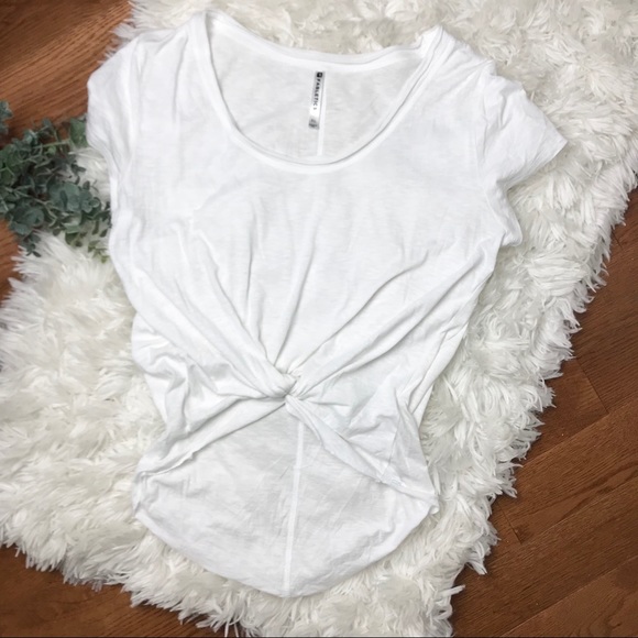 Fabletics Tops - Fabletics | white hi low tee shirt XL